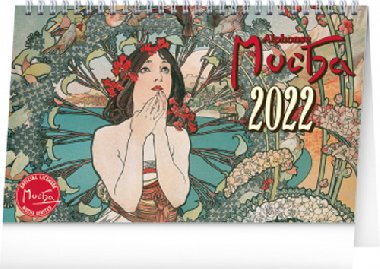 Kalend 2022 stoln: Alfons Mucha, 23,1  14,5 cm - Alfons Mucha