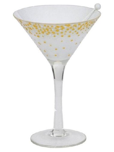 YANKEE CANDLE svícen Holiday Party Martini na čajovou svíčku 18x13cm - neuveden