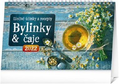 Stolov kalendr Bylinky a aje 2022, 23,1 x 14,5 cm - 