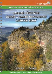 Labsk pskovce - esk a Sask vcarsko - Luick hory - Atlas 1:25 000 - Eurokart