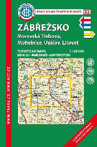 Zbesko - Moravsk Tebov, Mohelnice, Uniov, Litovel - mapa KT 1:50 000 slo 52 - 5. vydn 2018 - Klub eskch Turist