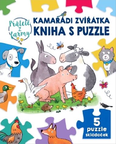 Kamardi zvtka kniha s puzzle Ptel z farmy - Sebastien Braun