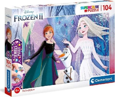 Clementoni Puzzle Jewels - Frozen 2, 104 dílků - neuveden