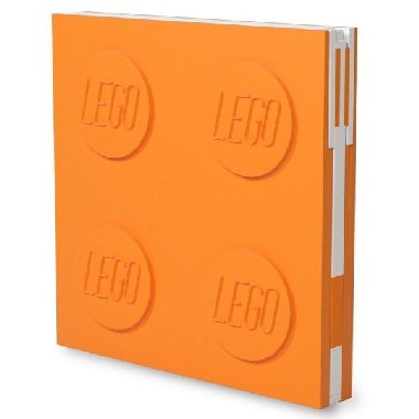 LEGO Zápisník s gelovým perem jako klipem - oranžový - neuveden