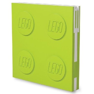 LEGO Zápisník s gelovým perem jako klipem - světle zelený - neuveden