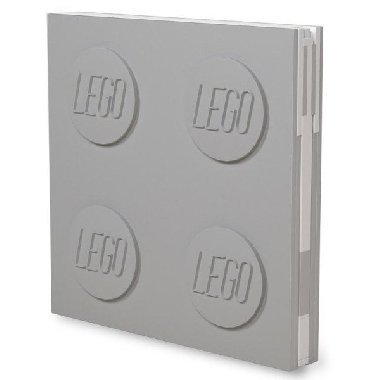 LEGO Zápisník s gelovým perem jako klipem - šedý - neuveden