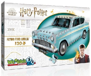 Harry Potter: Puzzle Wrebbit 3D - Létající Ford Anglia / 130 dílků - neuveden