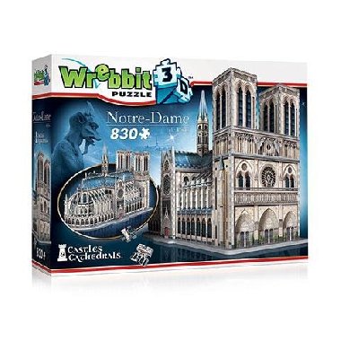 Puzzle Wrebbit 3D: Katedrála Notre-Dame / 830 dílků - neuveden