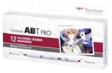 Tombow Sada oboustranných lihových fixů ABT PRO - Manga Set Shonen 12 ks - neuveden