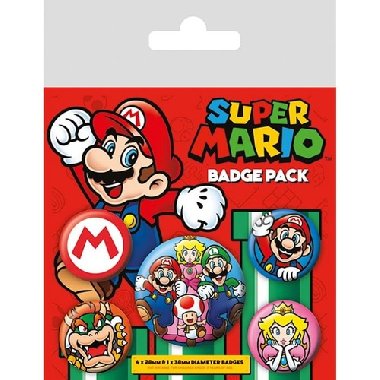 Set odznak - Super Mario - neuveden