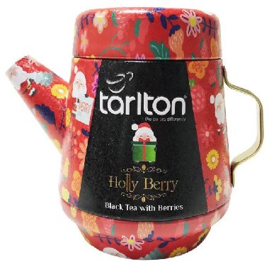 TARLTON Tea Pot Holly Berry Black - sypan ern aj s kousky ovoce v plechov konvice 100g - neuveden