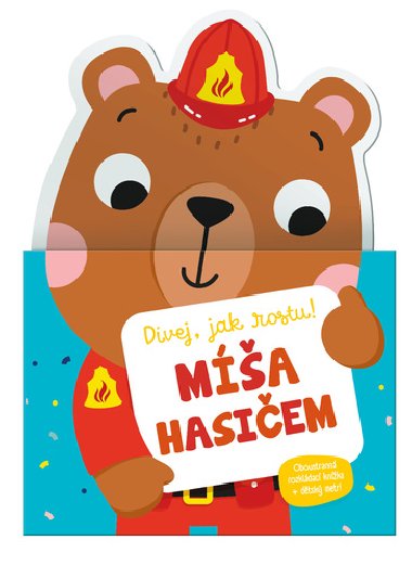 Míša hasičem - Oboustranná rozkládací knížka + dětský metr - YoYo Books