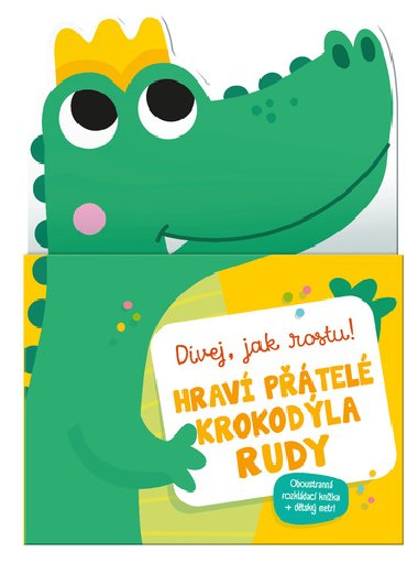 Hraví přátelé krokodýla Rudy - Oboustranná rozkládací knížka + dětský metr - YoYo Books