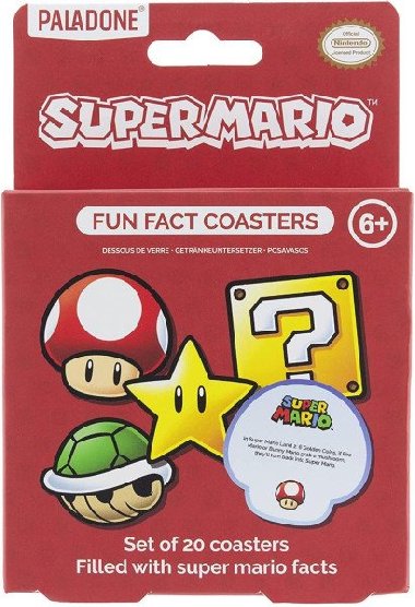 Podtcky Super Mario 20 ks v sad - neuveden