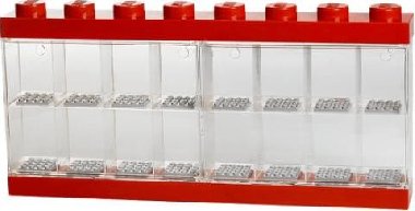 Sbratelsk skka LEGO na 16 minifigurek - erven - neuveden