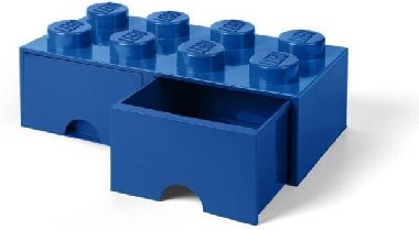 Úložný box LEGO s šuplíky 8 - modrý - neuveden