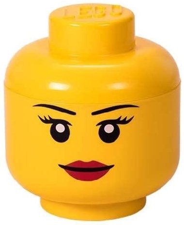 Úložný box LEGO hlava (velikost S) - dívka - neuveden