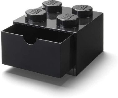 lon box LEGO stoln 4 se zsuvkou - ern - neuveden
