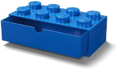 lon box LEGO stoln 8 se zsuvkou - modr - neuveden
