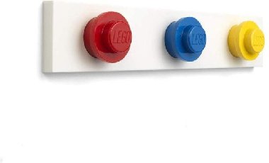 Věšák na zeď LEGO - červený, modrý, žlutý - neuveden