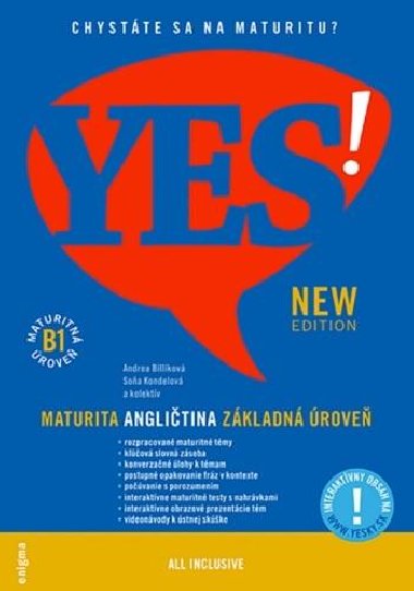 Yes! Anglitina maturita - zkladn rove B1 (Slovensk verze) - Bilkov Andrea