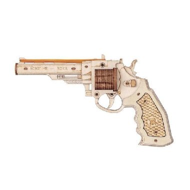 NiXiM Dřevěné 3D puzzle - Revolver mechanický - neuveden