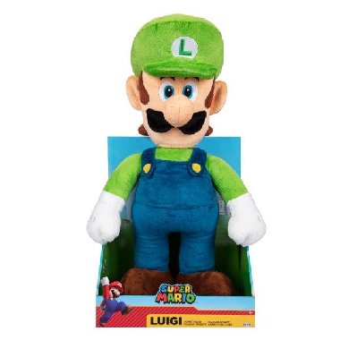 Plyšák Super Mario - Luigi, velikost Jumbo 30 cm - neuveden