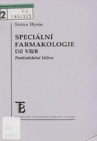 Speciln farmakologie VII/B Protiinfekn liva - Hynie Sixtus