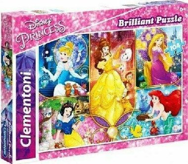Clementoni Puzzle Briliant - Princezny 104 dílků - neuveden