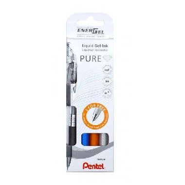 Pero gelové Pentel EnerGel Pure BLN75TL - 4 barvy 0,5mm / sada - neuveden