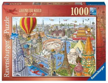 Ravensburger Puzzle - Cesta kolem světa za 80 dní 1000 dílků - neuveden