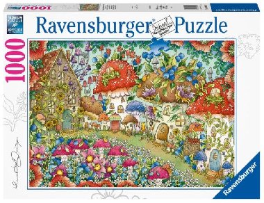 Ravensburger Puzzle - Roztomil houbov domeky 1000 dlk - neuveden