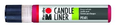 Marabu Candle Liner na svíčky - červený 25 ml - neuveden