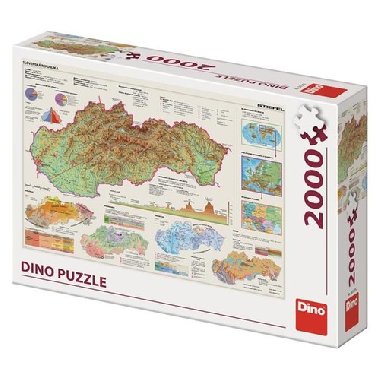 Puzzle mapa Slovenska 2000 dílků - neuveden