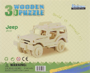 Dřevěné 3D puzzle - Jeep - neuveden