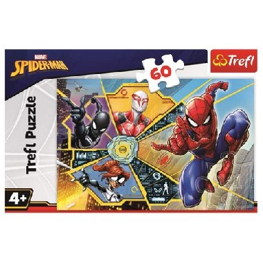 Trefl Puzzle Spiderman - Na síti 60 dílků - neuveden
