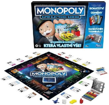 Monopoly Super elektronické bankovnictví CZ - rodinná hra - neuveden