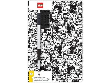 LEGO Stationery Zpisnk A5 s ernm perem - Minifigure Brick - neuveden