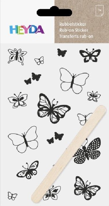 HEYDA Propisoty 10 x 19 cm - motýlci černí - neuveden