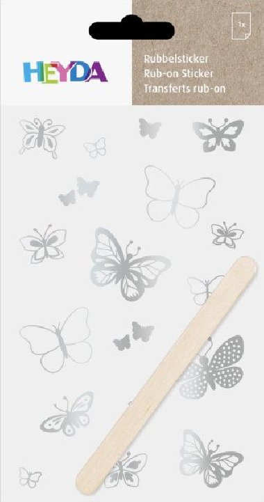 HEYDA Propisoty 10 x 19 cm - motýlci stříbrní - neuveden