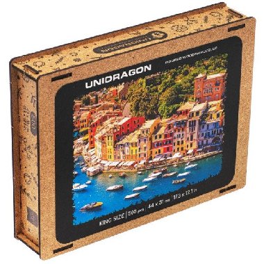 Unidragon dřevěné puzzle - Italská riviéra velikost L - neuveden