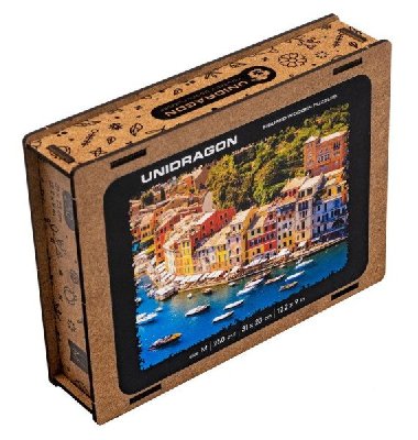 Unidragon dřevěné puzzle - Italská riviéra velikost M - neuveden