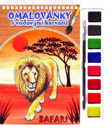 Safari - Omalovánky s vodovými barvami - neuveden