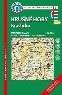 Krušné hory Kraslicko - mapa KČT 1:50 000 číslo 3 - 6. vydání 2021 - Klub Českých Turistů