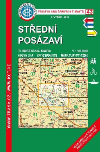 Stedn Poszav - mapa KT 1:50 000 slo 43 - 6. vydn 2021 - Klub eskch Turist