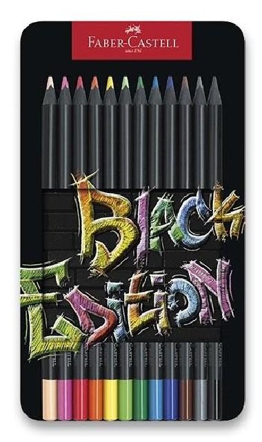 Faber - Castel Black Edition Pastelky v plechové krabičce 12 ks - neuveden