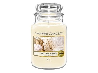 YANKEE CANDLE Soft Wool & Amber svka 623g - neuveden