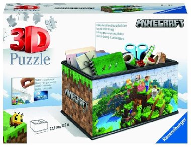 Ravensburger Puzzle 3D Úložná krabice Minecraft 216 dílků - neuveden
