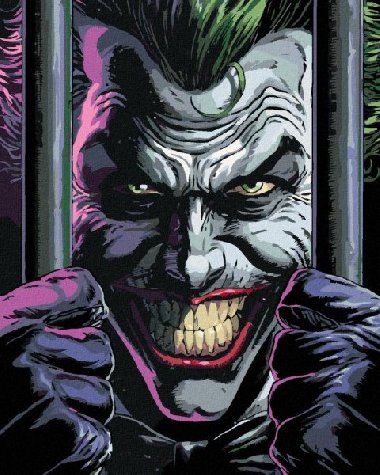 Malování podle čísel 40 x 50 cm Batman - Joker za mřížemi - neuveden