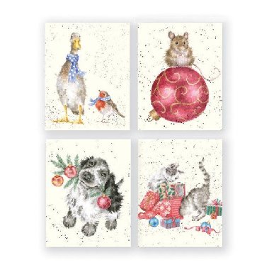 Wrendale Designs Sada dárkových kartiček s obálkou - Vánoční nálada - neuveden